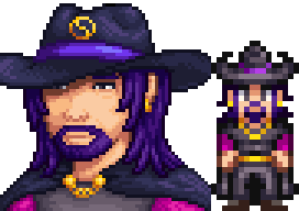 A picture of Airyn's modded Handsome Wizard add-on pack from Diverse Stardew Valley.