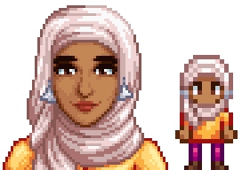  A picture of Diverse Stardew Valley's modded option for Jodi's portrait and character sprite.