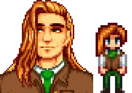 A picture of Lumen's vanilla front-facing Elliott add-on pack from Diverse Stardew Valley.