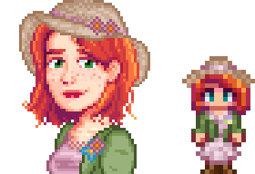  A picture of Diverse Stardew Valley's Modded Airyn Notsnufffie Large option for Penny's portrait and character sprite.