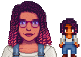 A picture of Rubyquester's Maru with Twists add-on pack from Diverse Stardew Valley.