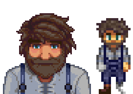  A picture of Diverse Stardew Valley's disabled option for Willy's portrait and character sprite.